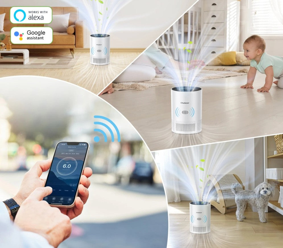 Purificateur d’air électrique 40 m² pour chambre, salon & bureau