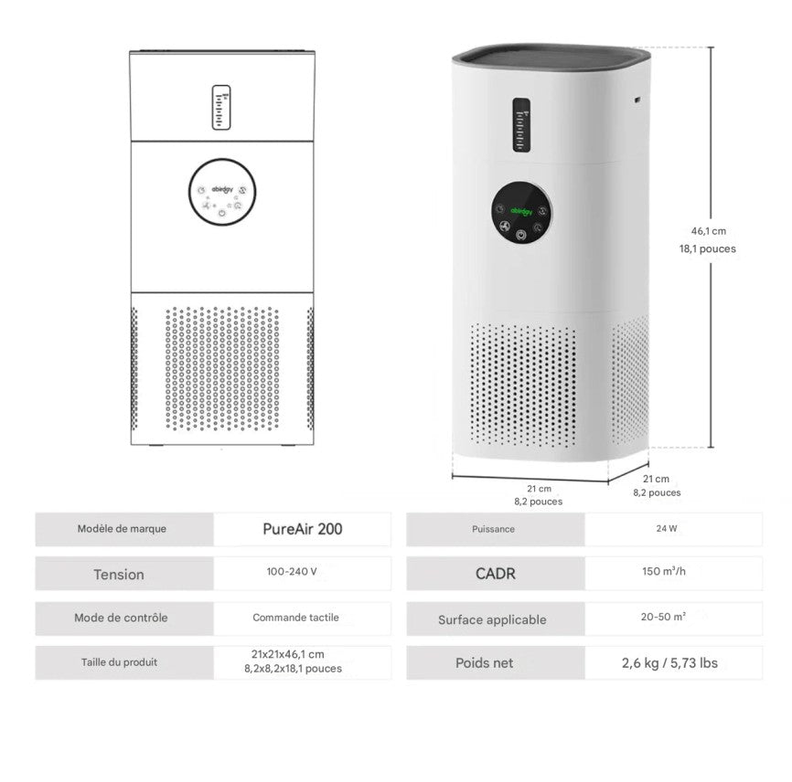 Purificateur d’air avec humidificateur