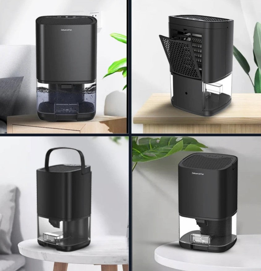 Déshumidificateur d’air compact 20m² pour chambre, salle de bain, bureau ou dressing