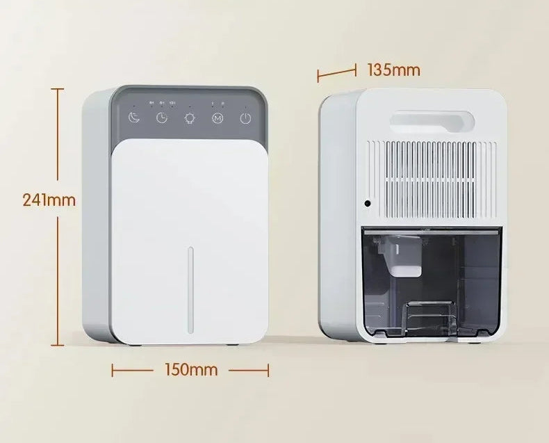 Déshumidificateur d’Air Intelligent – 1,5L, Silencieux, Anti-Moisissures – Chambre & Bureau