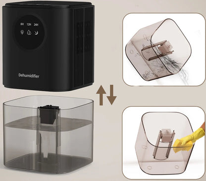 Déshumidificateur d’Air Portable – Réservoir 1.7L, Silencieux, Veilleuse LED – Chambre & Bureau